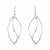 Sterling Silver Open Leaf Motif Earrings with Sparkle Texture