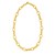 Large Flat Oval Link Necklace in 14K Yellow Gold