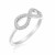 Diamond Studded Infinity Motif Ring in 14k White Gold (.17cttw)