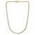 Classic Miami Cuban White Pave Solid Chain in 14k Yellow Gold (6.00 mm)