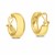 14k Yellow Gold Large Omega C Hoops