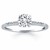 Engagement Ring Mounting with Diamond Band in 14k White Gold