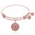 Expandable Pink Tone Brass Bangle with Grandma The Tie That Binds Symbol