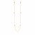 14k Two-Tone Yellow and White Gold Necklace with Teardrop Motifs