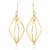 Flat Entwined Open Diamond Drop Earrings in 14k Yellow Gold