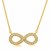 Diamond Embellished Infinity Motif Necklace in 14K Yellow Gold (1/4 ct tw)