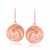 Clam Shell Motif Mesh Drop Earrings in 14K Rose Gold