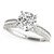 14k White Gold Round Pronged Antique Design Diamond Engagement Ring (1 5/8 cttw)