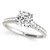 14k White Gold Round Prong Set Single Row Band Diamond Engagement Ring (1 1/3 cttw)