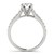 14k White Gold Round Prong Set Single Row Band Diamond Engagement Ring (1 1/3 cttw)