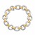 Multi Shape Diamond Cut Rhodium Plated Chain Bracelet in 18k Yellow Gold and Sterling Silver