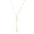 Double Cross Drop Necklace in 14K Yellow Gold