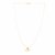 Chain Necklace with Heart,  Anchor,  and Key Cluster Charm in 14k Yellow Gold