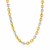 14k Two-Tone Yellow and White Gold Rounded Chain Link Necklace