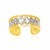 Diamond Shape Design Cuff Toe Ring in 14k Two-Tone Gold