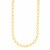 Textured and Smooth Oval Link Necklace in 14k Two-Tone Gold