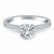 Engagement Ring with Diamond Channel Set Band in 14k White Gold
