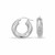 Fancy Twist Hoop Earrings in 14k White Gold (7/8 inch Diameter) 