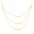 Three Layer Chain Necklace in 14k Yellow Gold