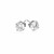 5mm Faceted White Cubic Zirconia Stud Earrings in 14k White Gold