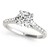 14k White Gold Cathedral Design Round Pronged Diamond Engagement Ring (1 1/8 cttw)