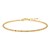 Tri Color Diamond Cut Bead Bracelet in 14K Gold