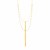 14k Tri Color Gold Necklace with Lariat Style and Beaded Strands