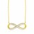 Diamond Accented Infinity Chain Necklace in 14k Yellow Gold (.09ct)