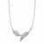 Necklace with Two Textured Leaves in Sterling Silver