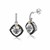 Crystal Quartz and Diamond Accented Cushion Drop Earrings in 18k Yellow Gold and Sterling Silver (.43 cttw)