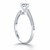 Open Shank Bypass Diamond Engagement Ring in 14k White Gold