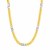 14k Two Tone Gold Mens Twisted Oval and Double Link Necklace