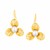 Cultured Pearl Trefoil Filament Earrings in 14K Yellow Gold 