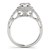 14k White Gold Double Halo Style Round Diamond Engagement Pave Shank Ring (1 1/2 cttw)