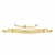 14k Yellow Gold Curved Textured Bar Adjustable Lariat Bracelet