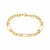 Flat Oval Motif Chain Bracelet in 14K Yellow Gold