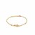 14k Yellow Gold 5 1/2 inch Childrens ID Bracelet with Enameled Heart (1.00 mm)