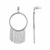 Polished Ring Earrings with Chain Tassels in Sterling Silver