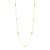 14k Two Tone Gold Station Necklace with Polished Cubes