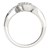 14k White Gold Curved Band Style Two Diamond Ring (5/8 cttw)