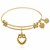 Expandable Yellow Tone Brass Bangle with Owl Angelica Symbol