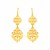 Chandelier Earrings with Polished Drops in 10k Yellow Gold