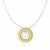 Textured Multi-Circle Necklace with Diamond in 14k Two-Tone Gold (.03ct)