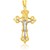 Large Cross Pendant in 14K Two Tone Gold