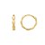 Small Rice Hoop Earrings in 14K Yellow Gold