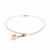 14k Rose Gold Adjustable Heart Bracelet (0.90 mm)