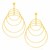 Multiple Layer Graduated Circle Earrings in 14k Yellow Gold