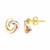 14k Tri Color Gold Love Knot Earrings(10mm)