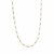 Rope Style Link and Textured Oval Chain Necklace in 14K Two-Tone Gold