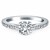 Diamond Pave Cathedral Engagement Ring in 14k White Gold